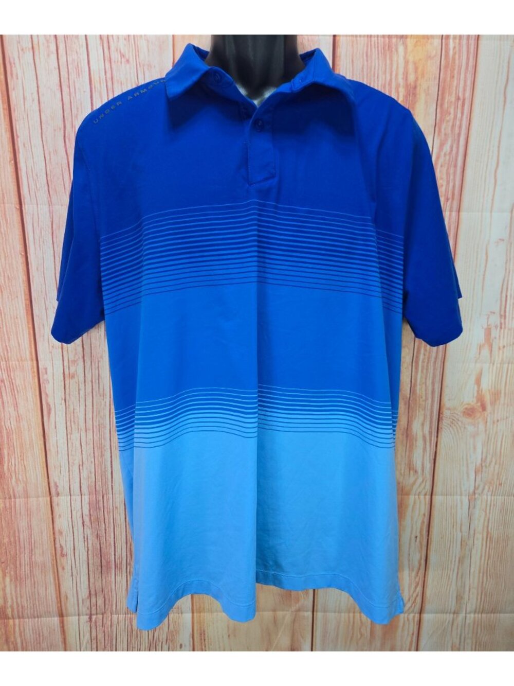 Under Armour Mens HeatGear Blue Gradient Polo XL